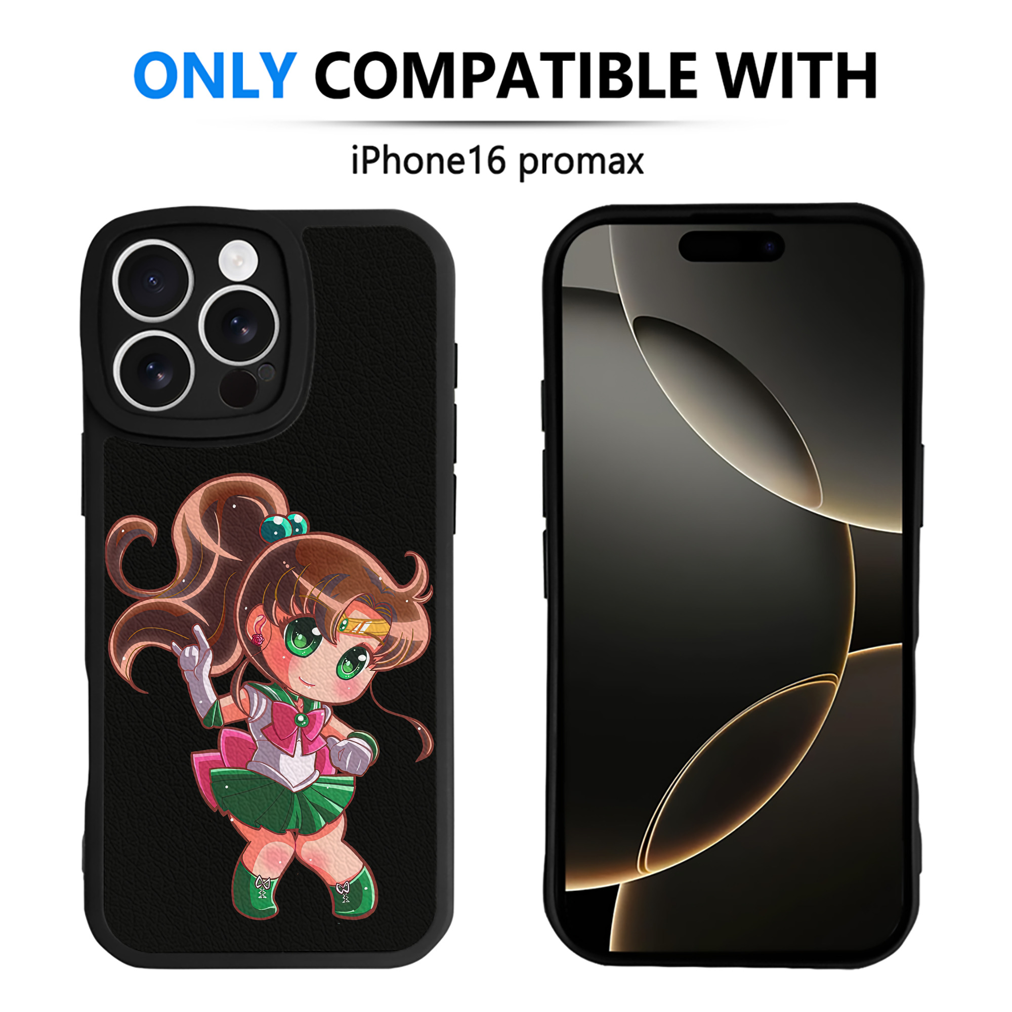 （画像用） 美少女戦士セーラームーン 木野 まこと きの まこと Sailor Moon Kino Makoto （セーラージュピター；Sailor Jupiter） 【iPhone 16シリーズ対応】シリコンスマホケース（レザー調） 材質：シリコン